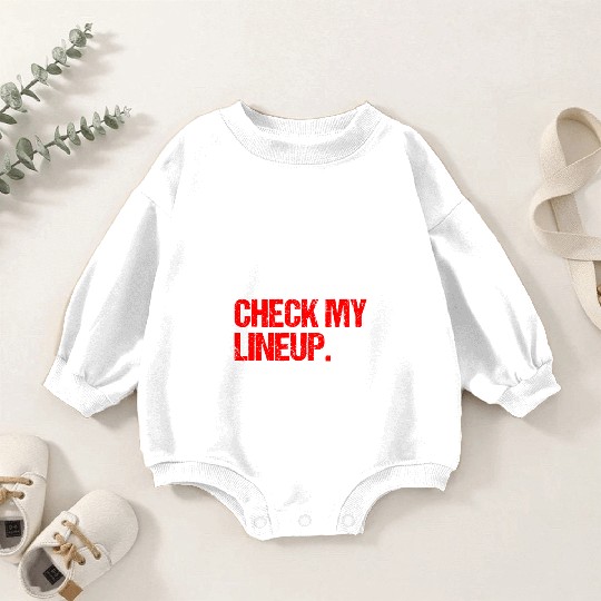 Eat Sleep Check My Lineup Repeat, Fantasy Football Baby Romper Sweatshirts