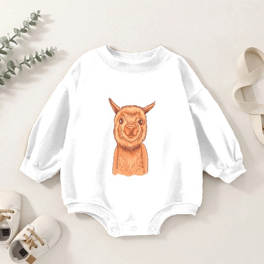 Alpaca Animal Lover Alpaca Love Watercolor Art Baby Romper Sweatshirts