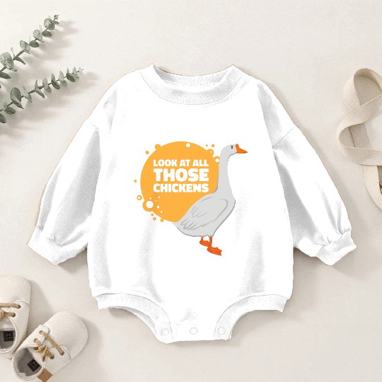 Goose Chickens Farm Animal Cartoon Farmer Baby Romper Sweatshirts