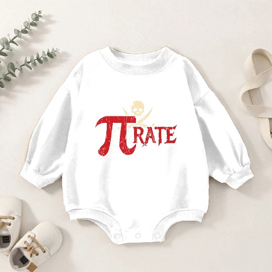 Awesome Pirate Pi Math Holiday Mathematics Pi Day Baby Romper Sweatshirts