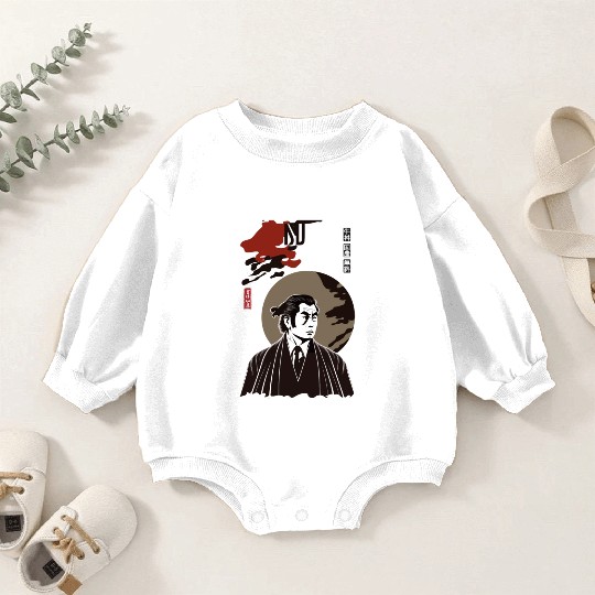 Japan Retro Yakuza Character Baby Romper Sweatshirts