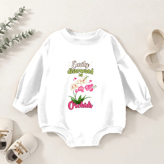 Orchid Flower Lover Art Baby Romper Sweatshirts