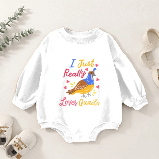 Quail Quail Lover Quail Owner Baby Romper Sweatshirts