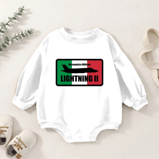 Italian F35 Lightning Small logo trending Baby Romper Sweatshirts