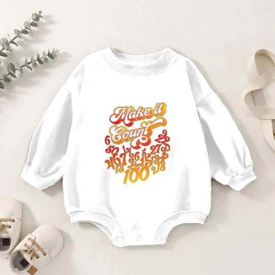 Math Teacher S Counting S Retro Psychedelic Baby Romper Sweatshirts