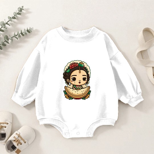 Frida Kahlo & Tacos Cinco De Mayo Mexican Fiesta Baby Romper Sweatshirts