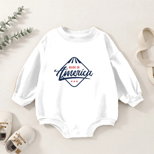 made in America Baby Romper Sweatshirts