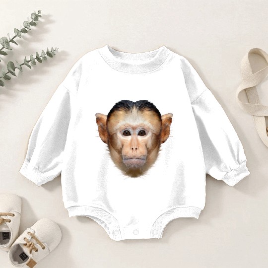 Capuchin Monkey Face Baby Romper Sweatshirts