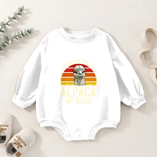 Alpaca my Bags Mountaineer funny Hiking Baby Romper Sweatshirts