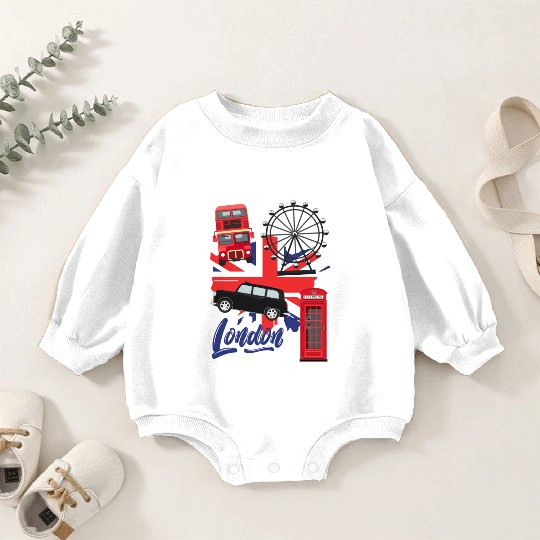 I Love London UK Travel more adventure Exploring Baby Romper Sweatshirts