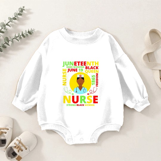 Juneteenth Black Nurse Costume Melanin Black Baby Romper Sweatshirts