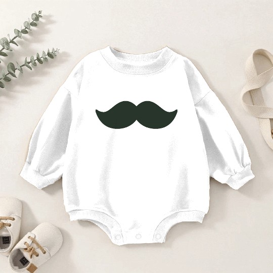 dark green mustache black man november bike Baby Romper Sweatshirts