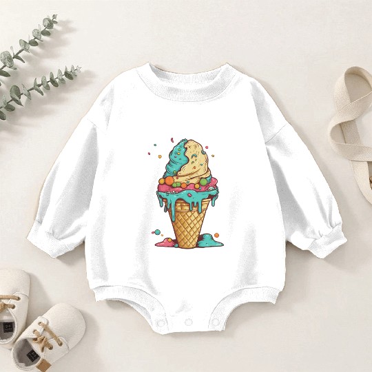 Ice Cream Dreams Baby Romper Sweatshirts