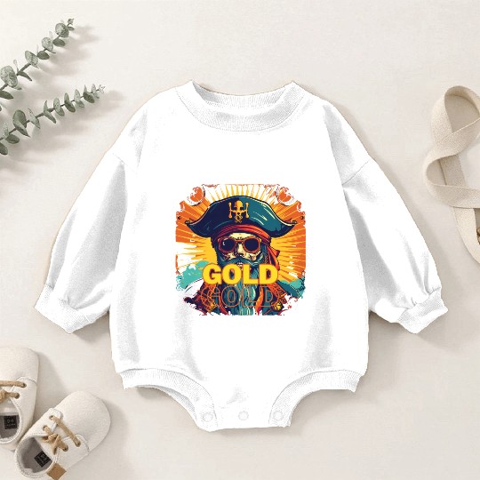 Hunt for Gold with Fierce Pirate Baby Romper Sweatshirts