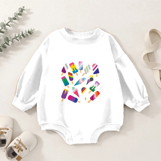 Popsicle Gay LGBTQ Rainbow LGBT Pride Month Baby Romper Sweatshirts