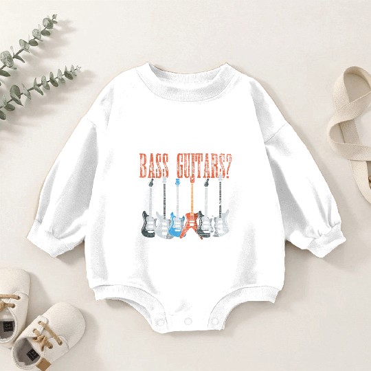Bass Guitar Grunge Baby Romper Sweatshirts