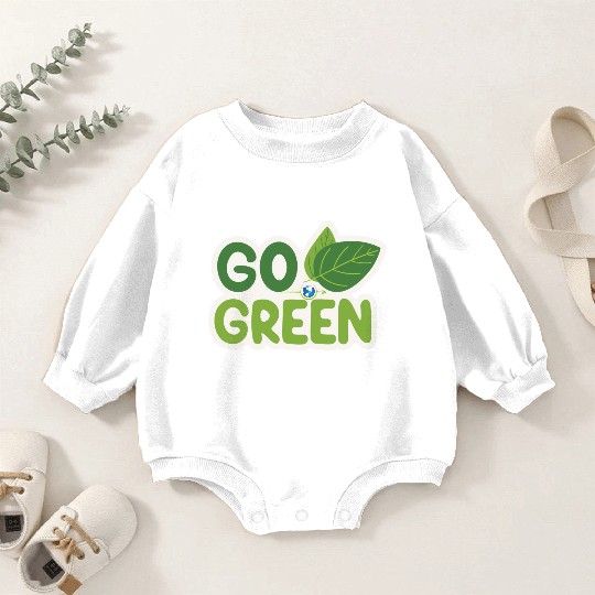 Go Green Earth Day design . Baby Romper Sweatshirts