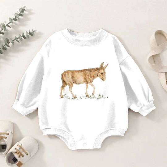 Farm Donkey Animal Lover Zookeeper Mule Farmer Baby Romper Sweatshirts