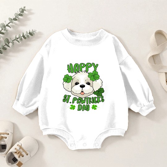 Saint Pawtricks Day Dog Lovers Keepers Pet Owners Baby Romper Sweatshirts