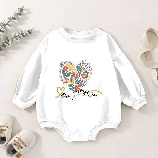 heart flower Baby Romper Sweatshirts