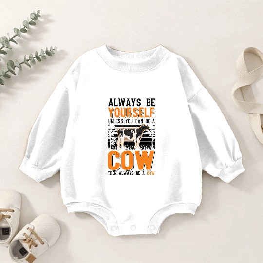 Cow Gift Farmer Cattle Breeder Cows Baby Romper Sweatshirts