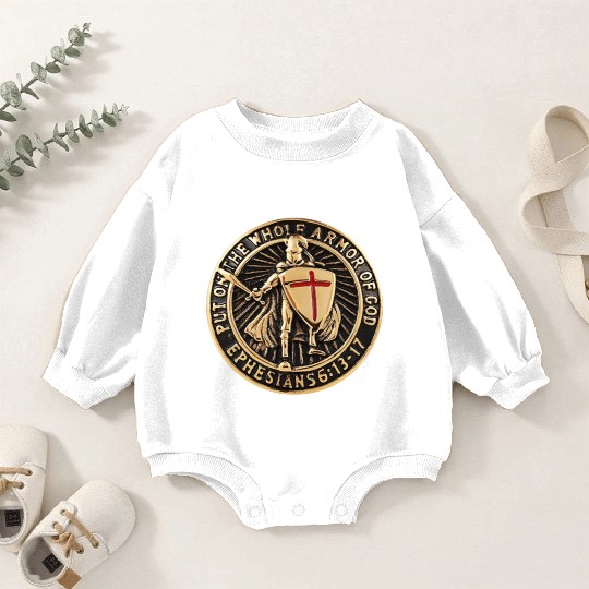 Armor Of God Christian Knight Baby Romper Sweatshirts
