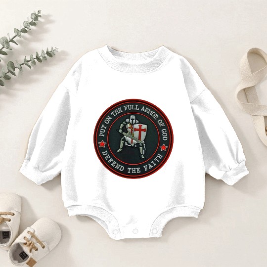 Armor Of God Defender Of Faith Baby Romper Sweatshirts