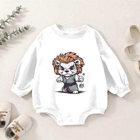 Karate Kitty Baby Romper Sweatshirts