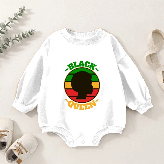 Black African Queen Baby Romper Sweatshirts