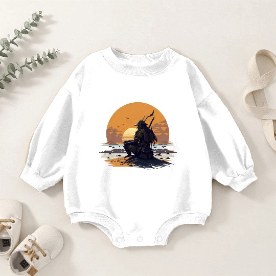Samurai Sunrise Baby Romper Sweatshirts