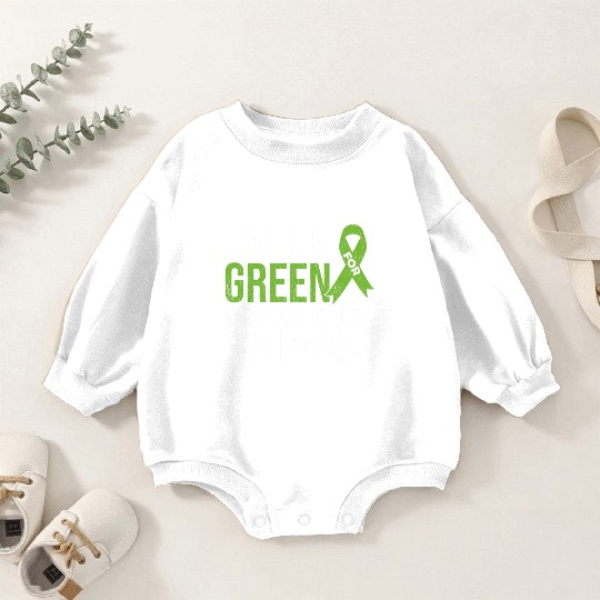Green Ribbon Mental Health & Depression Awareness Baby Romper Sweatshirts
