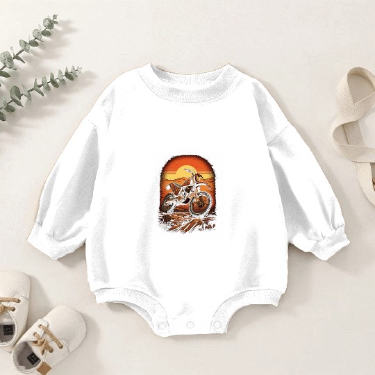 Dirt Bike Motorcycle Motorbike MX Biker Retro Baby Romper Sweatshirts