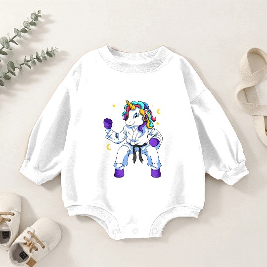 Karate Black Belt Unicorn Lover Japanese Martial Baby Romper Sweatshirts