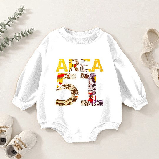 Area 51 UFO Design Baby Romper Sweatshirts