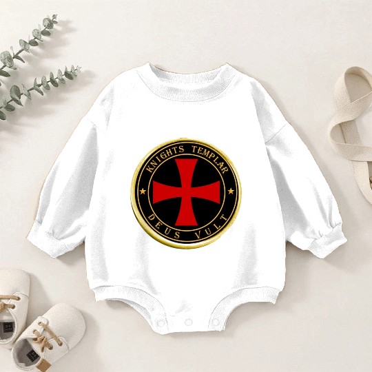 Knights Templar Deus Vult Baby Romper Sweatshirts
