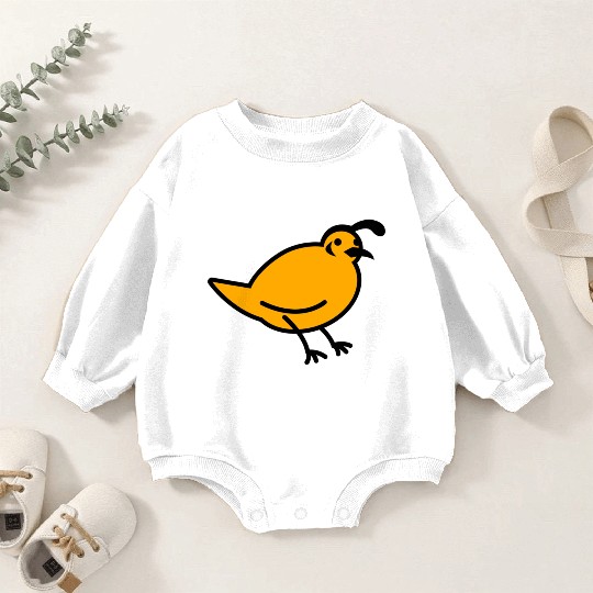 a quail bird Baby Romper Sweatshirts