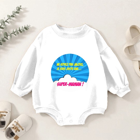 Super-mom super-hero. Best mom Mother's day Comics Baby Romper Sweatshirts