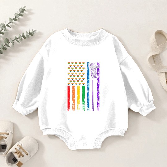 American Sports Rainbow Flag LGBT Pride Month Baby Romper Sweatshirts