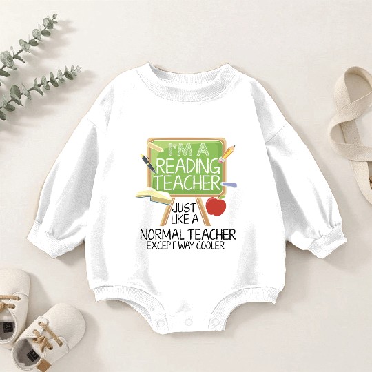 Reading Teacher Baby Romper Sweatshirts
