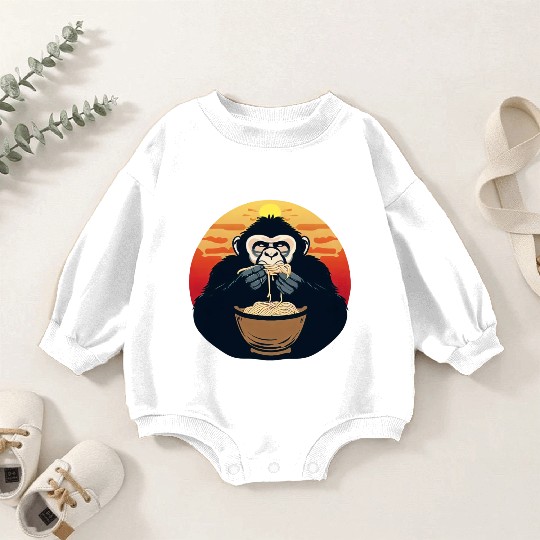 gorilla noodles sunset Baby Romper Sweatshirts