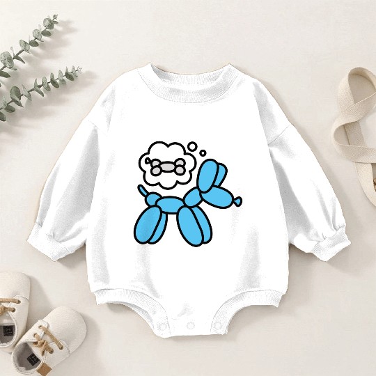 Balloon dog and bone Balloon artist Balloon animal Baby Romper Sweatshirts