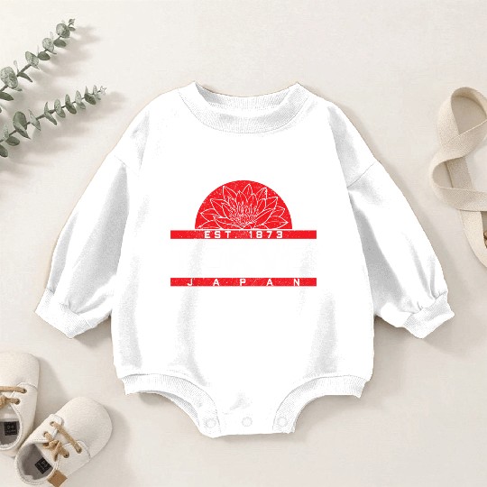 Tokyo Japan Est 1873 Lotus Japanese Baby Romper Sweatshirts