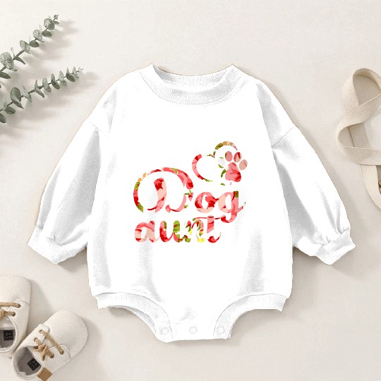 Dog Aunt Sister Flower Puppy Dog Baby Romper Sweatshirts