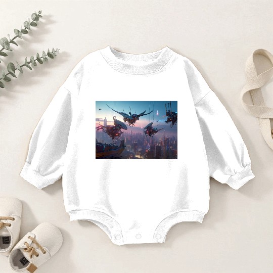 The Future is in Flight Baby Romper Sweatshirts