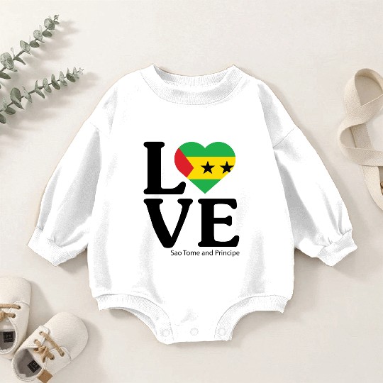 Love Sao Tome and Principe Baby Romper Sweatshirts