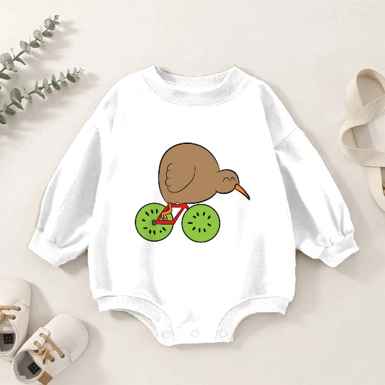 Kiwi Bird New Zealand Kiwi Bird And Kiwi Fruit Kiw Baby Romper Sweatshirts