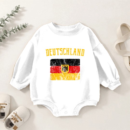 Deutschland German Flag Baby Romper Sweatshirts