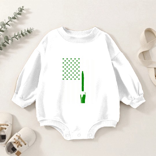 Green St PatricDay Beer American Flag Patriotic Ir Baby Romper Sweatshirts