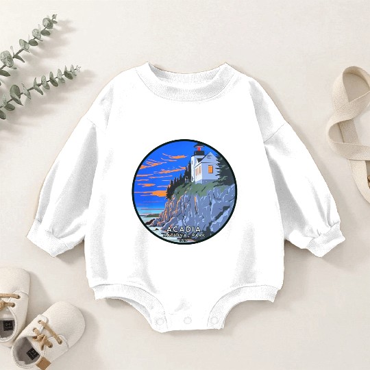 Acadia National Park Baby Romper Sweatshirts