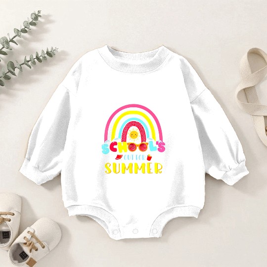 Last Day Of School Schools Out For Summer Teacher Baby Romper Sweatshirts